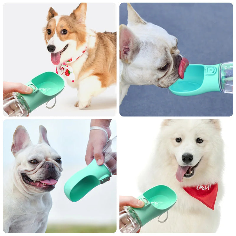 Garrafa de Água Portátil para Cães e Gatos: Tigelas para Beber à Prova de Vazamentos para Passeios ao Ar Livre - Suprimentos para Pets.