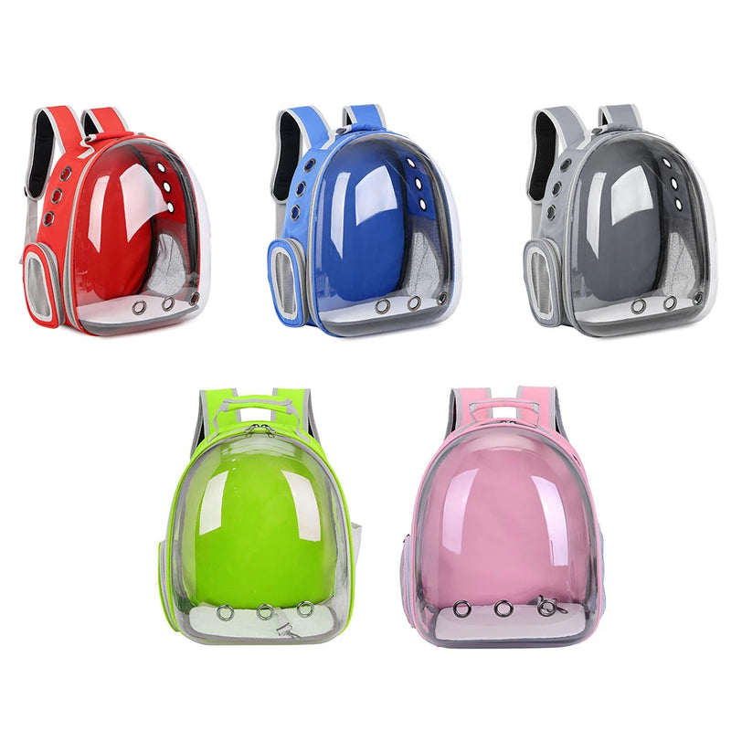 Bolsa de Transporte para Gatos e Cães Pequenos - Mochila Respirável e Transparente para Viagem e Passeios ao Ar Livre. Frete Grátis!