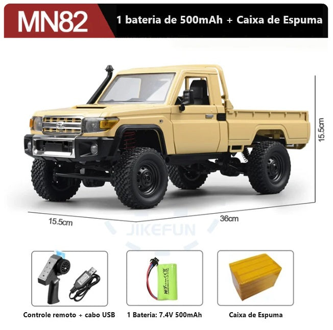 Carro de Controle Remoto RC MN82 1:12 Escala 2.4G Modelo MN Versão RTR 4WD com Motor de 280 Proportional Off-Road - Brinquedo para Meninos. Frete Grátis!