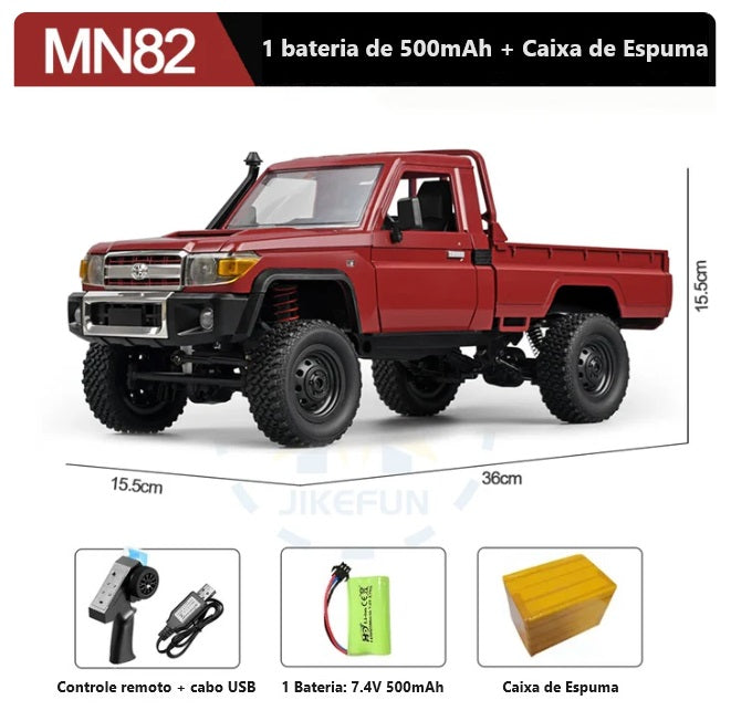 Carro de Controle Remoto RC MN82 1:12 Escala 2.4G Modelo MN Versão RTR 4WD com Motor de 280 Proportional Off-Road - Brinquedo para Meninos. Frete Grátis!