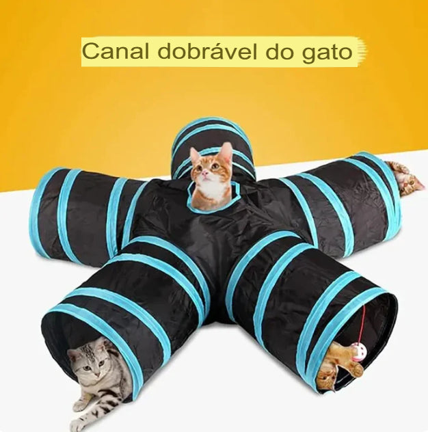 Túnel de Brincar Resistente para Gatos e Cães: Diversão Garantida com Brinquedo Enrugado para Gatos, Cães, Porquinhos da Índia e Coelhos. Frete Grátis!