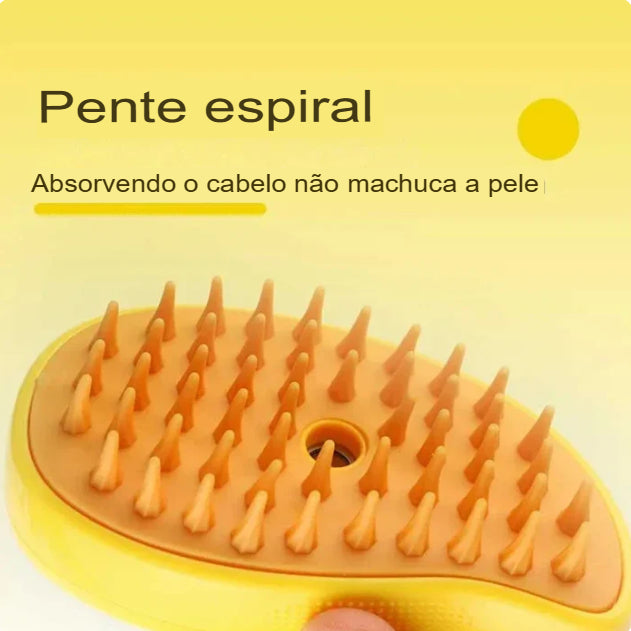 Escova a Vapor para Gatos Escova a Vapor para Cães 3 em 1 Escovas Elétricas de Spray para Gatos para Massagear Pentes de Higiene Pet Remoção de Pelos