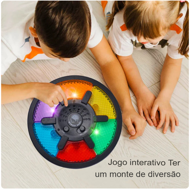 Jogo de Memória Portátil - Brinquedo Eletrônico Interativo com Luz e Som para Treinamento de Memória e Criativo. Frete Grátis!