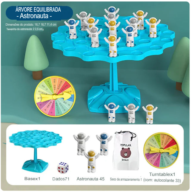 Jogo de Equilíbrio Divertido com Árvore de Sapos para Crianças e Familiares: Brinquedo Montessori de Matemática. Frete Grátis!