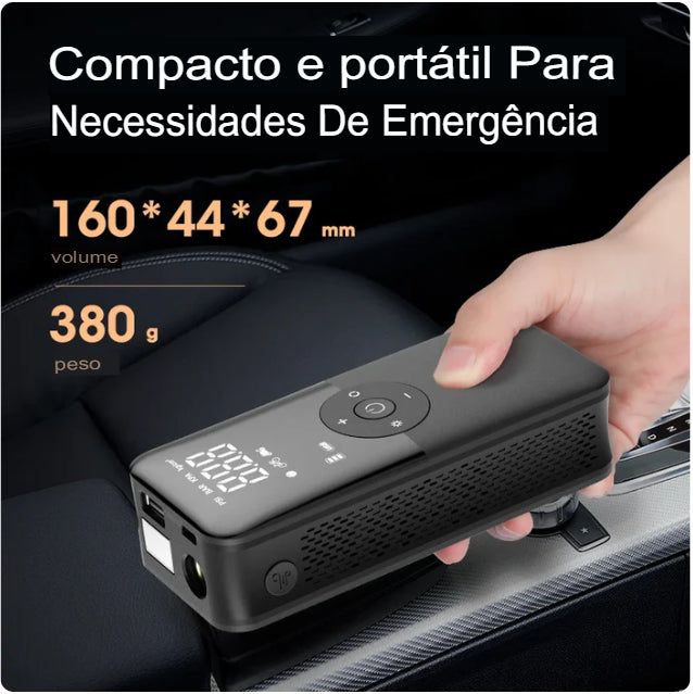 CARSUN Bomba de Ar Recarregável Sem Fio, Compressor Digital Portátil para Inflar Pneus de Carro, Moto, Bicicleta e Bolas. Frete Grátis!